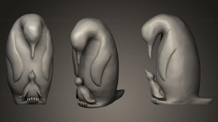 Статуэтки и статуи разные (Пингвин, STKR_0256) 3D модель для ЧПУ станка